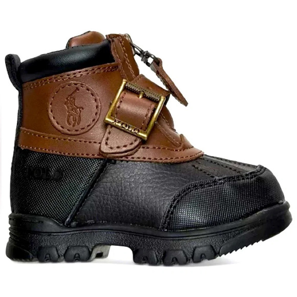 NWT Polo Ralph Lauren Colbey Toddler Boots Size 5 | Zip Up | $88 Retail - Picture 1 of 14